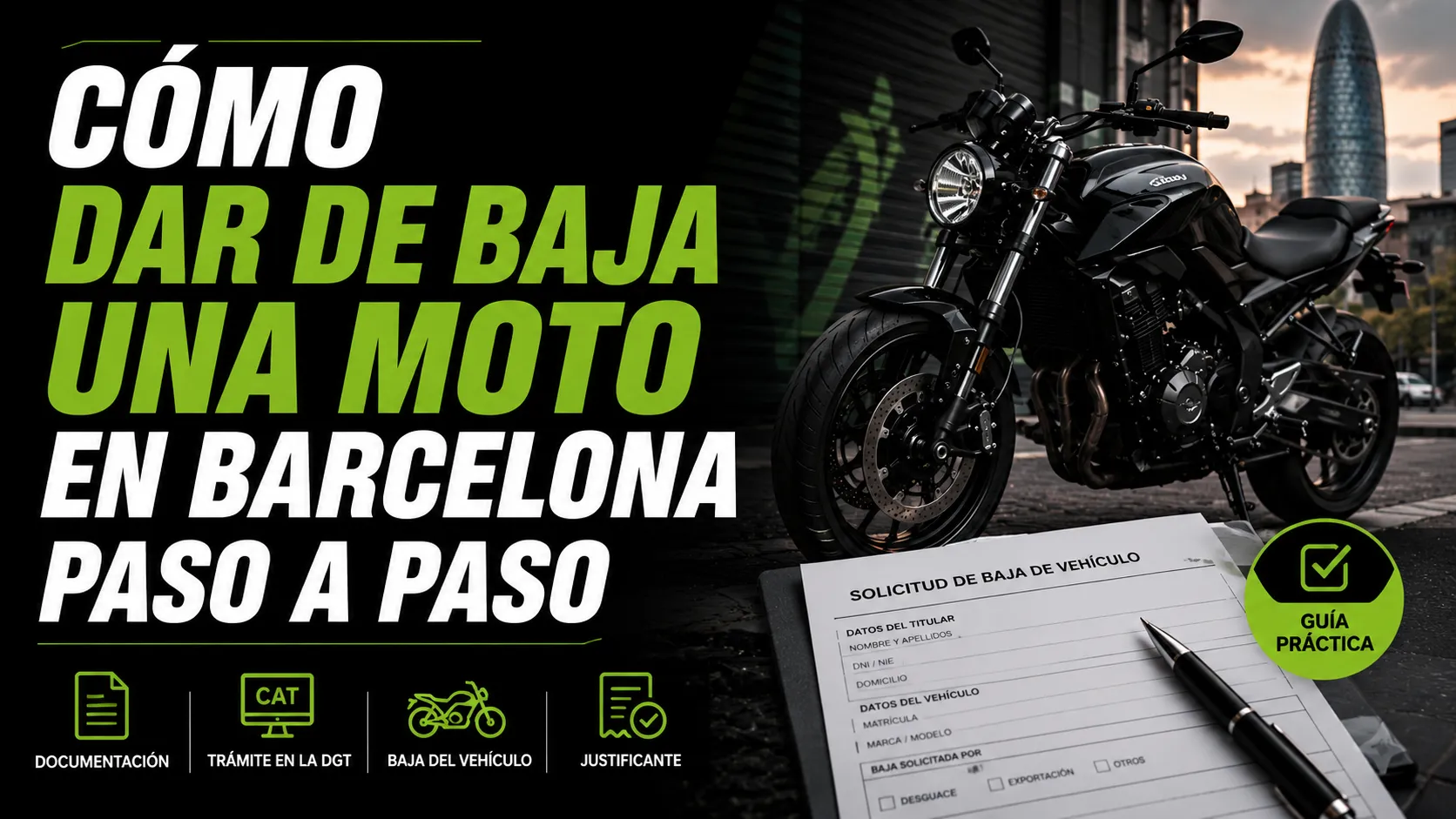 Cómo dar de baja una moto en Barcelona paso a paso